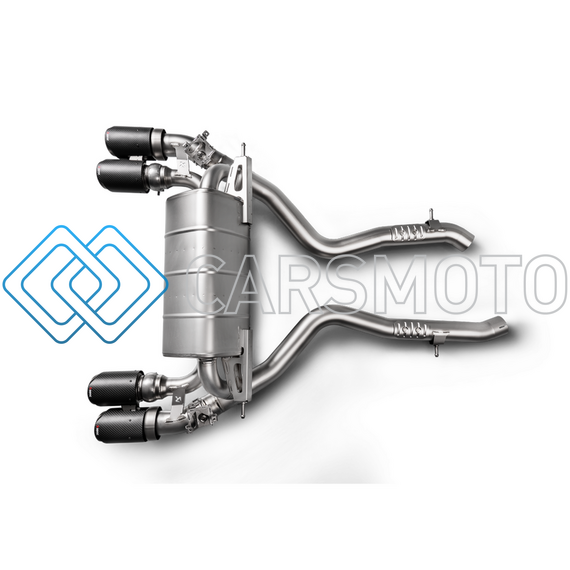 AKRAPOVIC S-BM/T/3H ВЫХЛОПНАЯ СИСТЕМА SLIP-ON (TITANIUM) С НАСАДКАМИ CARBON ДЛЯ BMW M2 COMPETITION / M2 CS (F87)