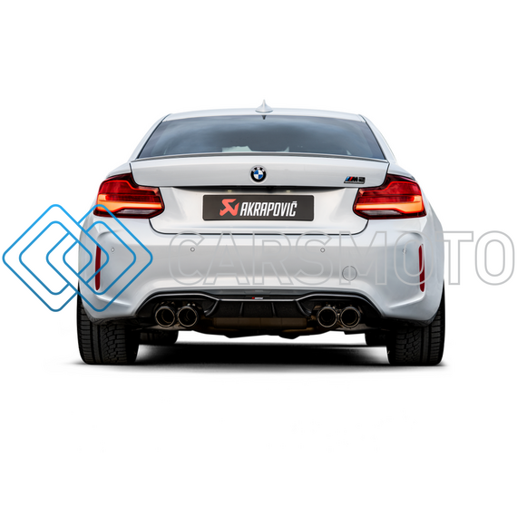 AKRAPOVIC S-BM/T/3H ВЫХЛОПНАЯ СИСТЕМА SLIP-ON (TITANIUM) С НАСАДКАМИ CARBON ДЛЯ BMW M2 COMPETITION / M2 CS (F87)