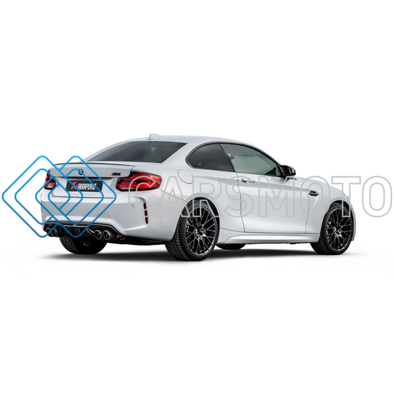 AKRAPOVIC S-BM/T/3H ВЫХЛОПНАЯ СИСТЕМА SLIP-ON (TITANIUM) С НАСАДКАМИ CARBON ДЛЯ BMW M2 COMPETITION / M2 CS (F87)