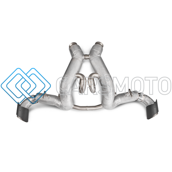 AKRAPOVIC S-MC/TI/3 ВЫХЛОПНАЯ СИСТЕМА SLIP-ON LINE (TITANIUM) С НАСАДКАМИ CARBON ДЛЯ MCLAREN 540C / 570S