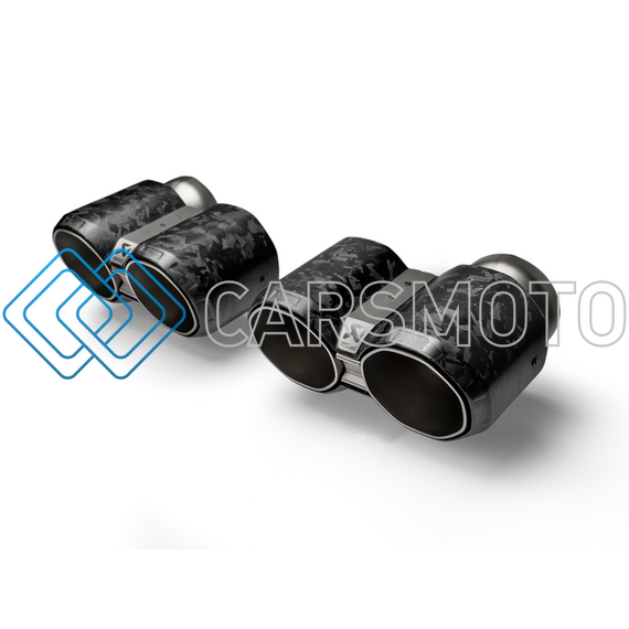 AKRAPOVIC TP-CT/73/CF КОМПЛЕКТ НАСАДОК НА ГЛУШИТЕЛЬ CHOPPED CARBON ДЛЯ BMW M2 COUPE (G87)