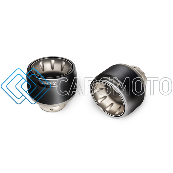 AKRAPOVIC TP-T/S/28 КОМПЛЕКТ НАСАДОК BLACK COATED TITANIUM ДЛЯ PORSCHE CAYMAN GT4 (718)