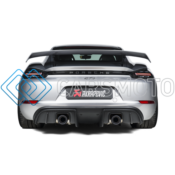 AKRAPOVIC TP-T/S/28 КОМПЛЕКТ НАСАДОК BLACK COATED TITANIUM ДЛЯ PORSCHE CAYMAN GT4 (718)