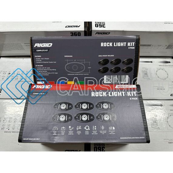 RIGID 400253 ROCK LIGHT KIT КОМПЛЕКТ ПОДСВЕТКИ ХОЛОДНЫЙ БЕЛЫЙ (6 МОДУЛЕЙ)