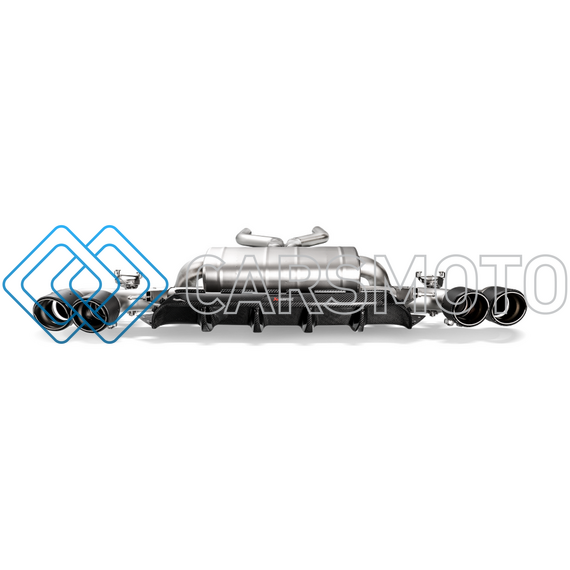 AKRAPOVIC DI-BM/CA/5/G/RS ЗАДНИЙ ДИФФУЗОР CARBON (ГЛЯНЦЕВЫЙ С КРАСНО-БЕЛЫМ ЛОГОТИПОМ) ДЛЯ BMW M5 (F90)