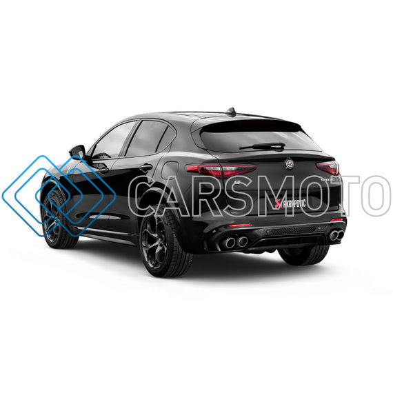 AKRAPOVIC S-AR/TI/6H ВЫХЛОПНАЯ СИСТЕМА SLIP-ON (TITANIUM) С НАСАДКАМИ TITANIUM / CARBON ДЛЯ ALFA ROMEO STELVIO QUADRIFOGLIO