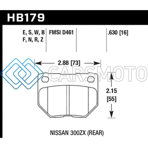 HAWK PERFORMANCE HB179F.630 06-07 WRX HPS STREET REAR BRAKE PADS