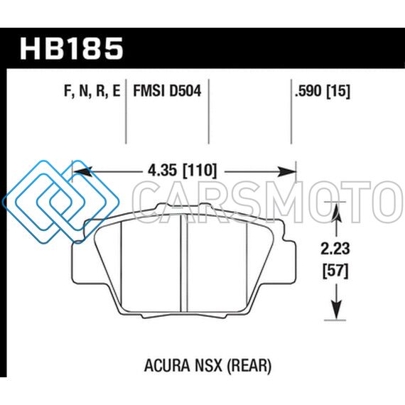 HAWK PERFORMANCE HB185F.590 HPS STREET BRAKE PADS