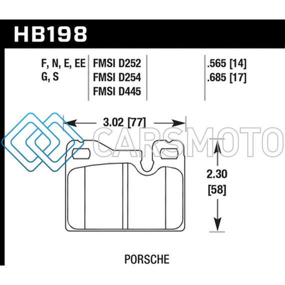 HAWK PERFORMANCE HB198F.685 HPS STREET BRAKE PADS