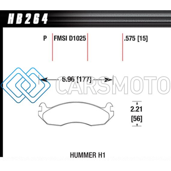 HAWK PERFORMANCE HB264P.575 SUPER DUTY STREET BRAKE PADS