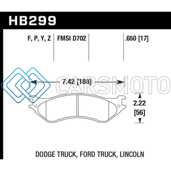 HAWK PERFORMANCE HB299P.650 SUPER DUTY STREET BRAKE PADS