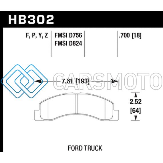 HAWK PERFORMANCE HB302P.700 SUPER DUTY STREET BRAKE PADS