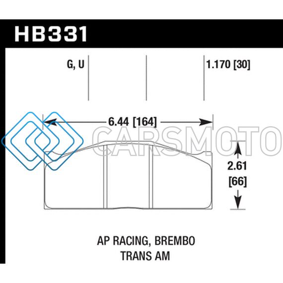 HAWK PERFORMANCE HB331Q1.17 DTC-80 AP RACING/BREMBO 30MM RACE BRAKE PADS