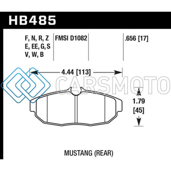 HAWK PERFORMANCE HB485V.656 05-14 FORD MUSTANG DTC-50 REAR BRAKE PADS
