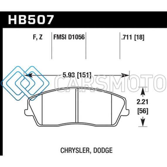 HAWK PERFORMANCE HB507Z.711 PERFORMANCE CERAMIC STREET BRAKE PADS
