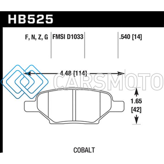 HAWK PERFORMANCE HB525F.540 HPS STREET BRAKE PADS