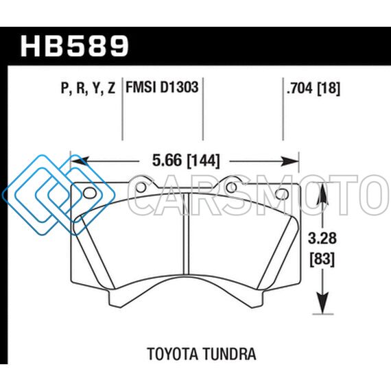 HAWK PERFORMANCE HB589Z.704 PERFORMANCE 08-14 TOYOTA LAND CRUISER CERAMIC STREET FRONT BRAKE PADS