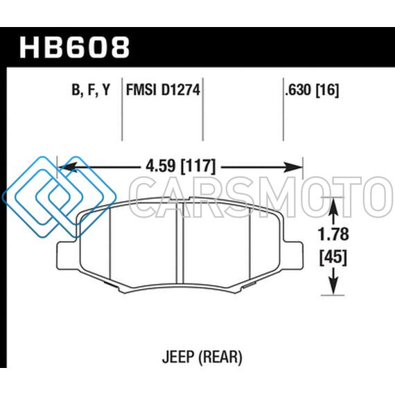 HAWK PERFORMANCE HB608F.630 HPS STREET BRAKE PADS