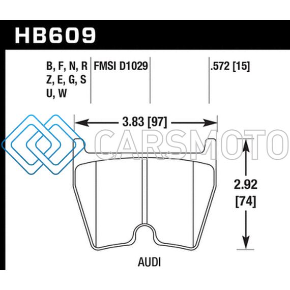 HAWK PERFORMANCE HB609F.572 HPS STREET BRAKE PADS