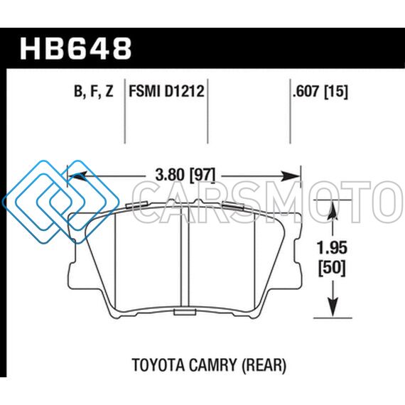 HAWK PERFORMANCE HB648F.607 HPS STREET BRAKE PADS