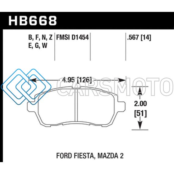 HAWK PERFORMANCE HB668E.567 11 FORD FIESTA S/SE/SL BLUE 9012 FRONT RACE BRAKE PADS