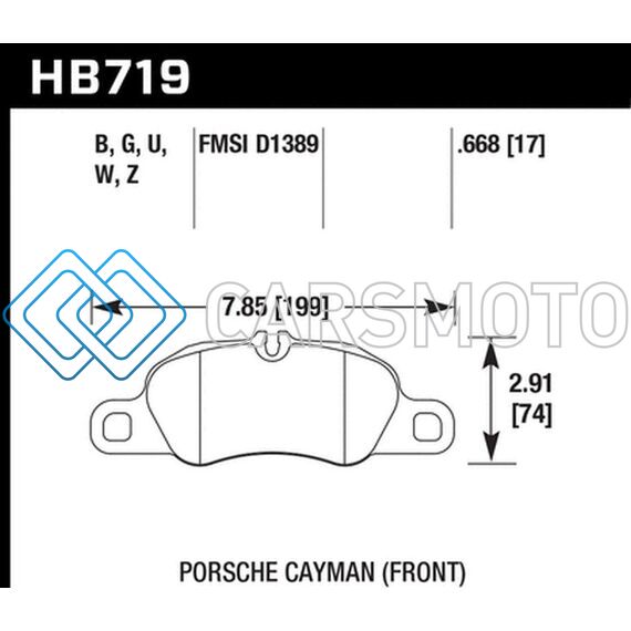HAWK PERFORMANCE HB719G.668 09-11 PORSCHE 911 CARRERA / 13-16 PORSCHE BOXSTER DTC-60 RACE FRONT BRAKE PADS