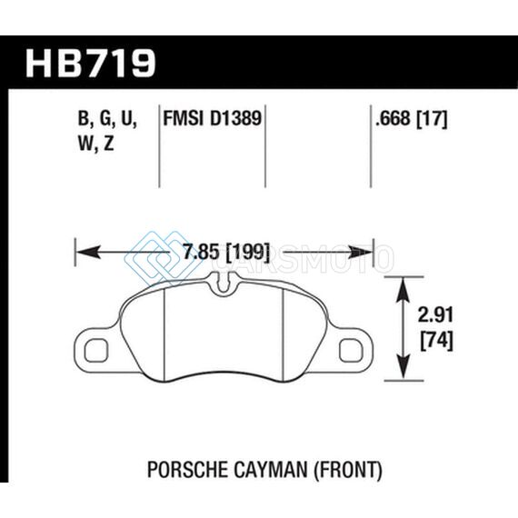 HAWK PERFORMANCE HB719U.668 2014 PORSCHE CAYMAN DTC-70 FRONT RACE BRAKE PADS