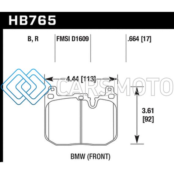 HAWK PERFORMANCE HB765B.664 14-15 BMW 228I/XI HPS 5.0 FRONT BRAKE PADS