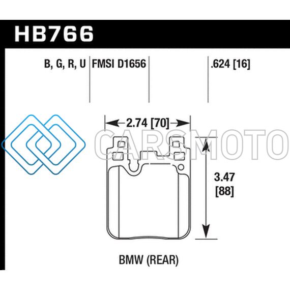 HAWK PERFORMANCE HB766B.624 12-16 BMW 328I HPS 5.0 REAR BRAKE PADS