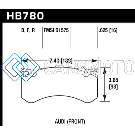 HAWK PERFORMANCE HB780B.625 2016 AUDI A8 FRONT HIGH PERFORMANCE BRAKE PADS