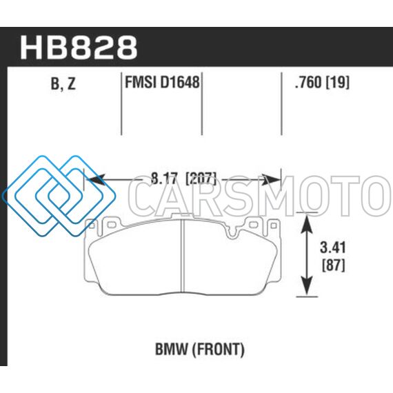 HAWK PERFORMANCE HB828Z.760 12-17 BMW M6 / 14-17 BMW M6 GRAN COUPE / 13-16 BMW M5 PERFORMANCE CERAMIC FRONT BRAKE PADS