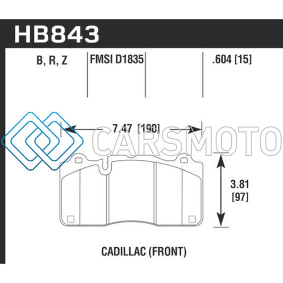 HAWK PERFORMANCE HB843Z.604 PERFORMANCE CERAMIC BRAKE PADS