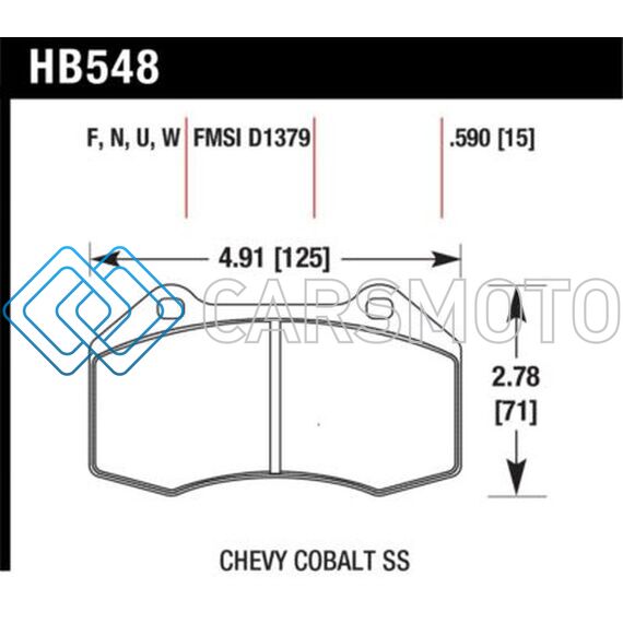 HAWK PERFORMANCE HB548G.510 RENAULT CLIO DTC-60 RACE FRONT BRAKE PADS