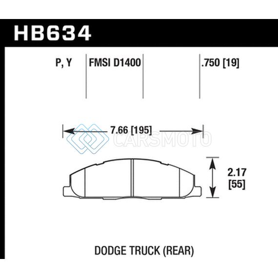HAWK PERFORMANCE HB634Y.750 09-14 DODGE RAM 2500/3500 REAR LTS BRAKE PADS