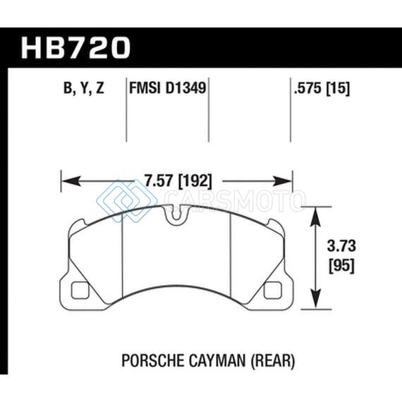 HAWK PERFORMANCE HB720B.575 15-17 PORSCHE CAYENNE FRONT HPS 5.0 BRAKE PADS