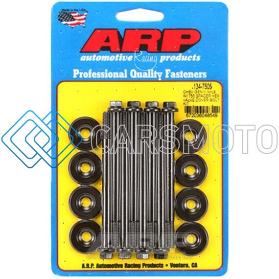 ARP 134-7505 SMALL BLOCK CHEVY GENIII/IV LS SERIES .750 SPACER HEX VALVE COVER BOLT KIT - BLACK