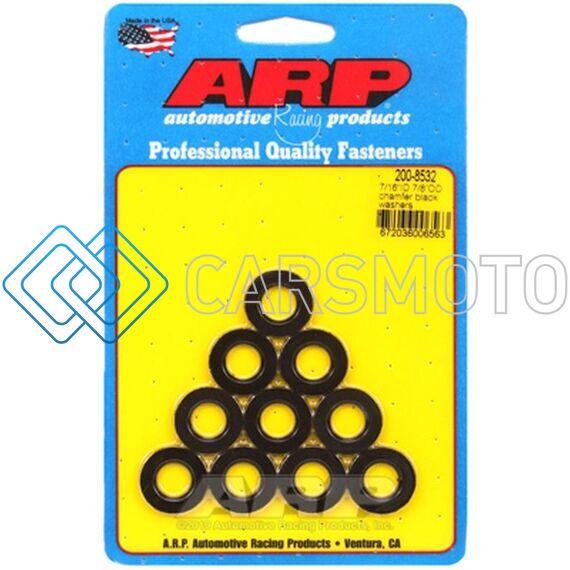 ARP 200-8532 7/16IN ID 7/8INOD BLACK WASHERS (PACK OF 10)