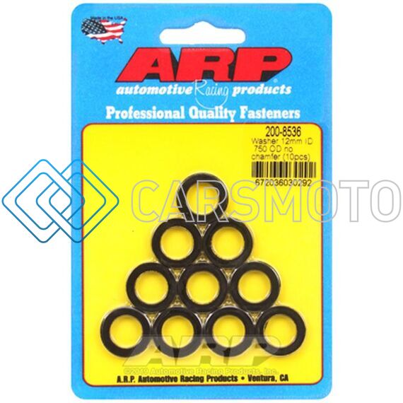 ARP 200-8536 M12 ID  .750 OD NO CHAMFER WASHERS (PACK OF 10)
