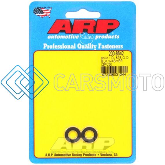 ARP 200-8642 M8 ID 0.575 OD BLACK WASHERS (2 PACK)