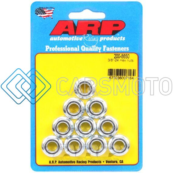 ARP 200-8650 3/8-24 HEX NUT KIT (10 PACK)