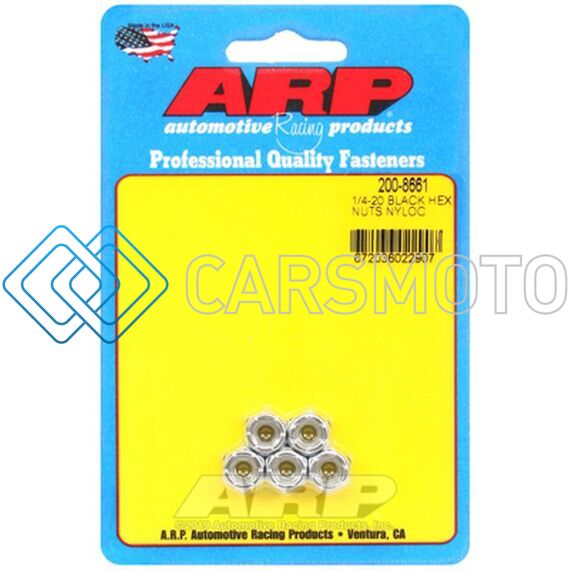 ARP 200-8661 1/4-20 CAD COARSE NYLOC HEX NUT KIT (PACK OF 5)