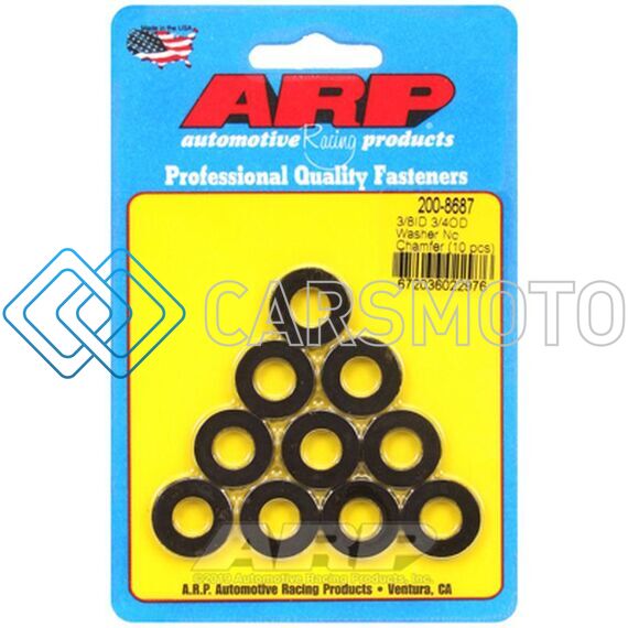 ARP 200-8687 3/8INID 3/4INOD BLACK WASHERS (10 PACK)