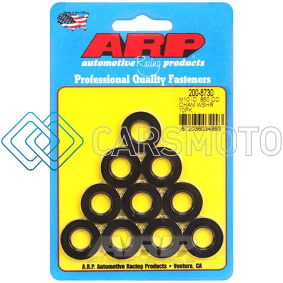 ARP 200-8730 M10 ID 0.850 OD CHAMFER BLACK WASHERS (10 PACK)