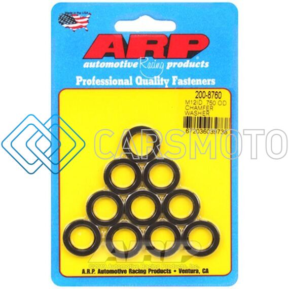 ARP 200-8760 M12 ID 3/4IN OD BLACK CHAMFER WASHERS (10 PACK)