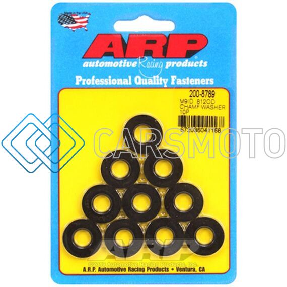 ARP 200-8789 M9 ID .812 OD CHAMFER BLACK WASHERS (10 PACK)
