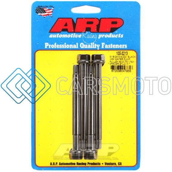 ARP 100-3213 5/16-24 X 4.000 BLACK HEX WATER PUMP PULLEY W/ 2.750IN FAN SPACER STUD KIT