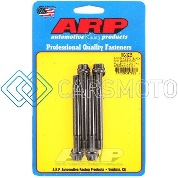 ARP 100-3226 5/16-24 X 3.500 BLACK 12PT WATER PUMP PULLEY W/ 2.250IN FAN SPACER STUD KIT