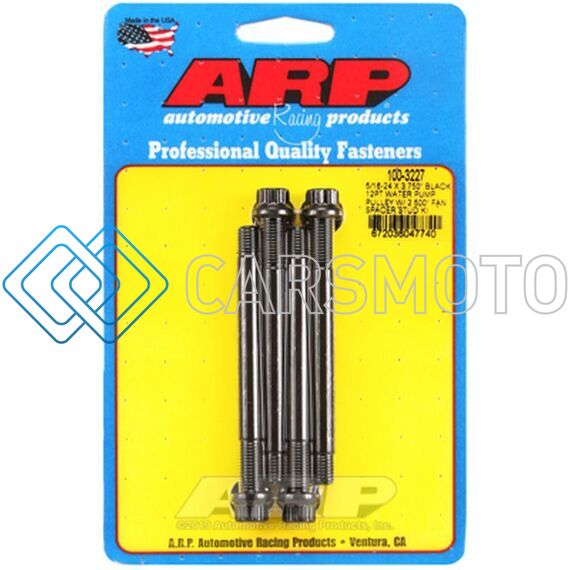ARP 100-3227 5/16-24 X 3.750 BLACK 12PT WATER PUMP PULLEY W/ 2.500IN FAN SPACER STUD KIT