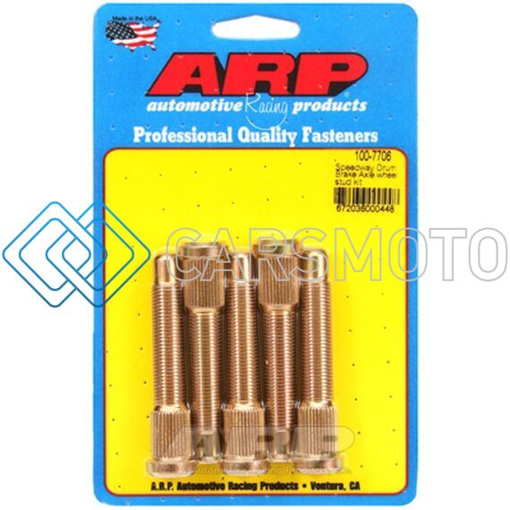 ARP 100-7706 SPEEDWAY PRO 1/2IN-20 2.97IN LENGTH .568 KNURL DISC BRAKE WHEEL STUD KIT