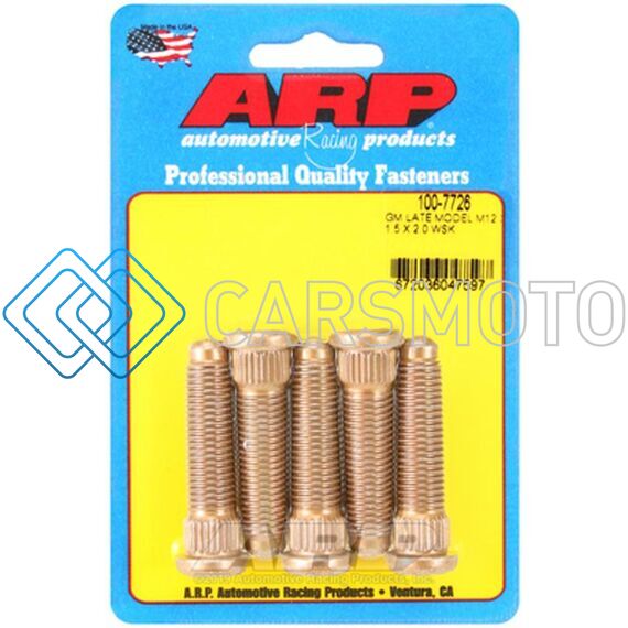 ARP 100-7726 GM LATE MODEL M12 X 1.5 X 2.0 WHEEL STUD KIT